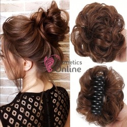 Coc modern din par artificial cu cleste AM10230A - Saten Mediu Mixt